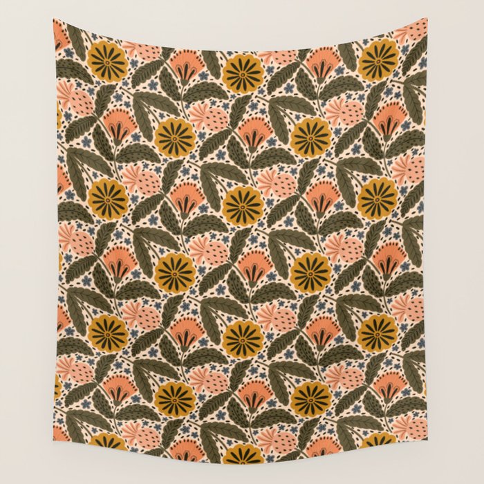 Fall Floral  Wall Tapestry Gallery Image 4