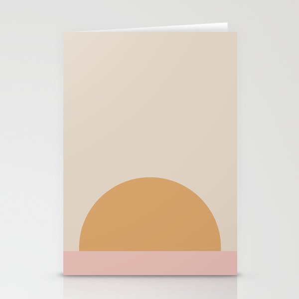 Minimal Sunrise Sunset - Earthy Neutral Stationery Card Gallery Image 2