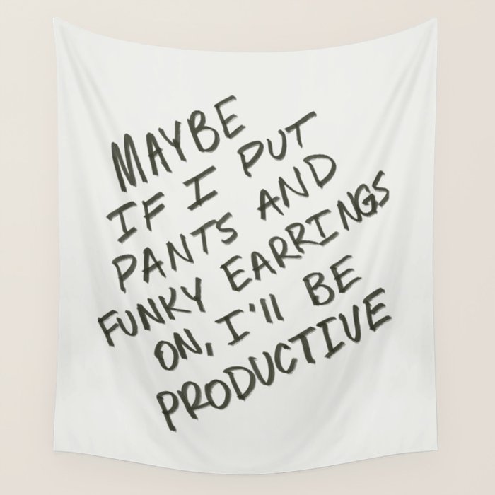 Working from Home Wall Tapestry Gallery Image 1