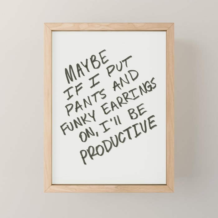 Working from Home Mini Art Print Gallery Image 1