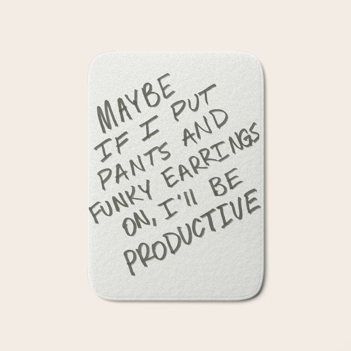 Working from Home Bath Mat Gallery Image 1