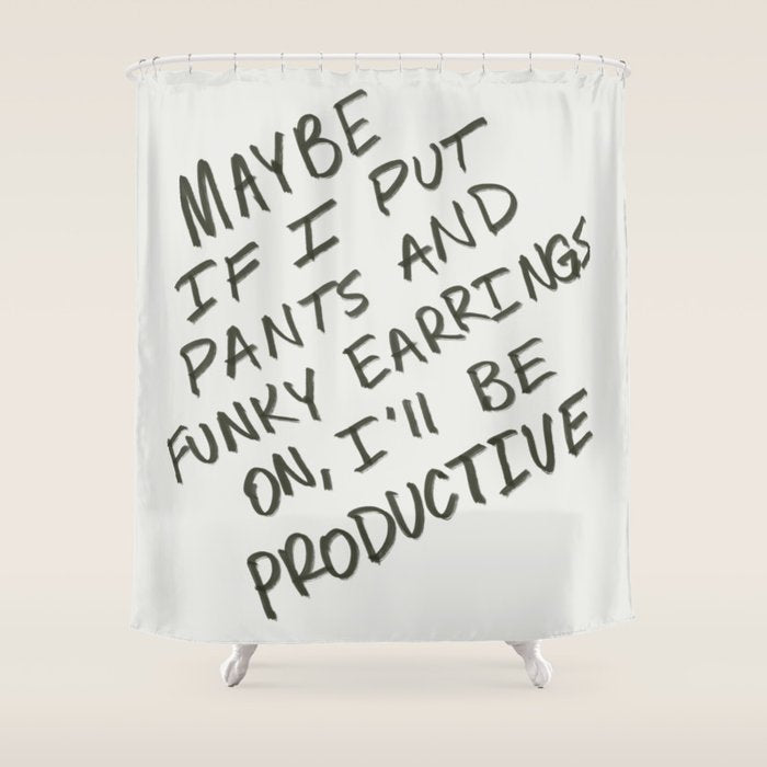 Working from Home Shower Curtain Gallery Image 1