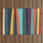 Mid-century zebra Outdoor Rug Gallery Image 1