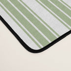 Vintage Cabana Stripe Pastel Sage Mint Green Retro Boho Coastal Beach Vibe Desk Mat Gallery Image 4