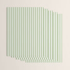 Vintage Cabana Stripe Pastel Sage Mint Green Retro Boho Coastal Beach Vibe Wrapping Paper Gallery Image 3