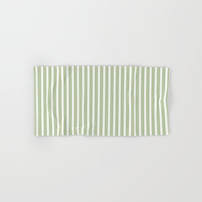 Vintage Cabana Stripe Pastel Sage Mint Green Retro Boho Coastal Beach Vibe Bath Towel Gallery Image 1