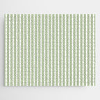 Vintage Cabana Stripe Pastel Sage Mint Green Retro Boho Coastal Beach Vibe Jigsaw Puzzle Gallery Image 1