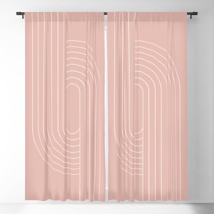 Oval Lines Abstract XXIII Window Curtain Gallery Image 1