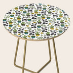 Panda Print, Succulents, Greenery and Cute Pandas, Flowers and Cactus Side Table Gallery Image 2