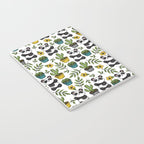 Panda Print, Succulents, Greenery and Cute Pandas, Flowers and Cactus Notebook Gallery Image 3