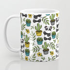 Panda Print, Succulents, Greenery and Cute Pandas, Flowers and Cactus Coffee Mug Gallery Image 3