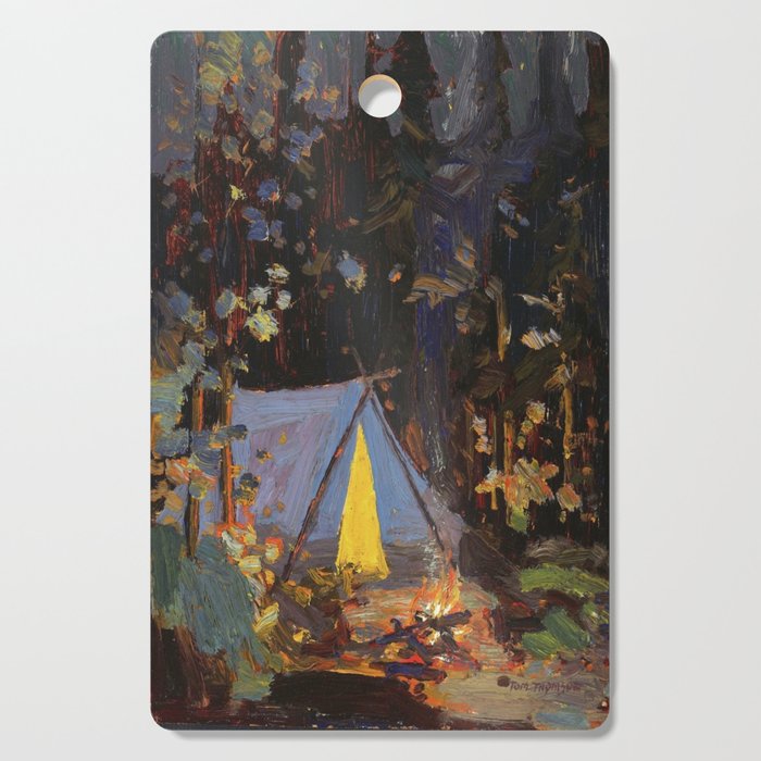 Tom Thomson Campfire 1916 Canadian Landscape Artist Cutting Board Gallery Image 1