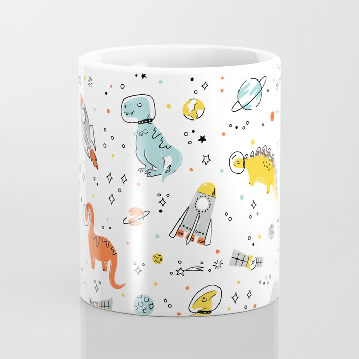 Sketchy Space Dinosaurs Coffee Mug Gallery Image 4