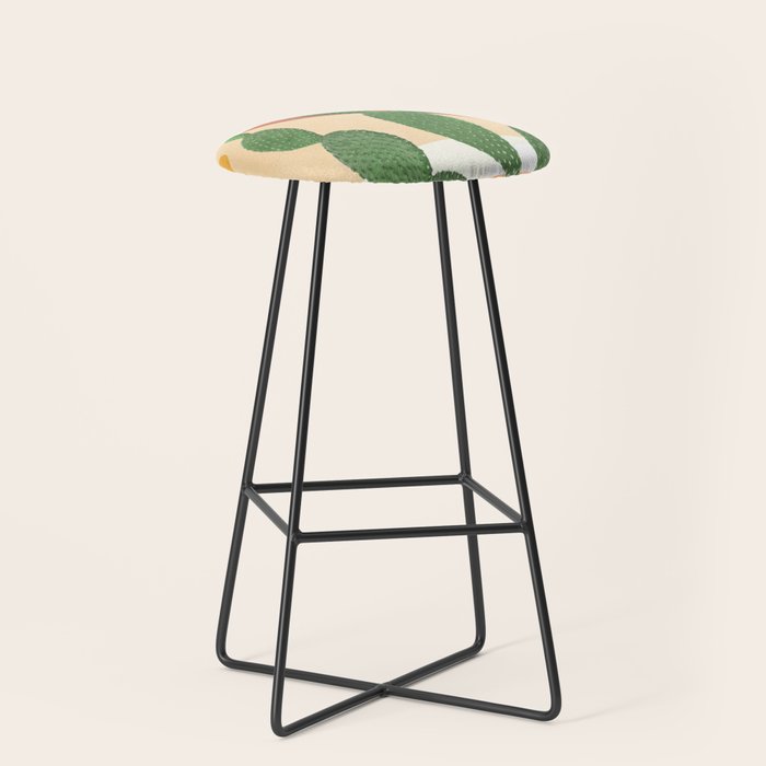 Abstract Cactus II Stool Gallery Image 1