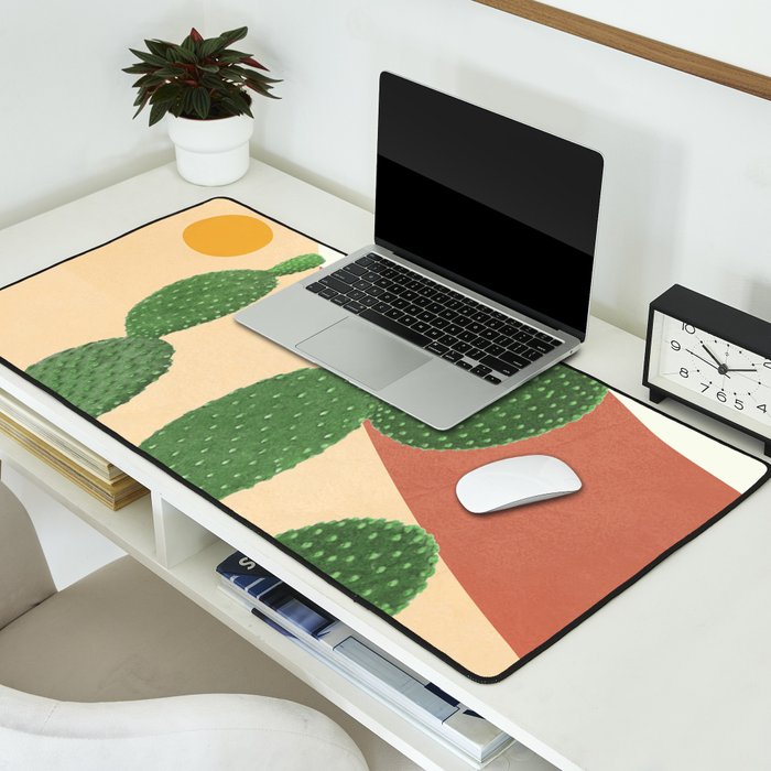 Abstract Cactus II Desk Mat Gallery Image 2
