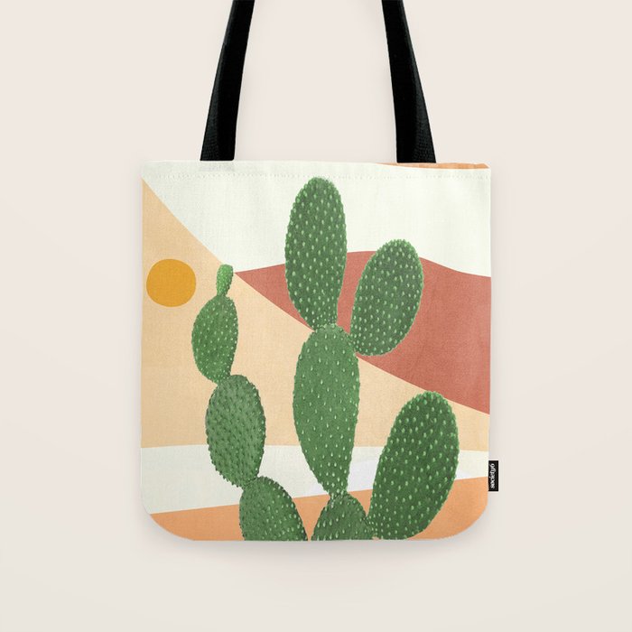 Abstract Cactus II Tote Bag Gallery Image 1