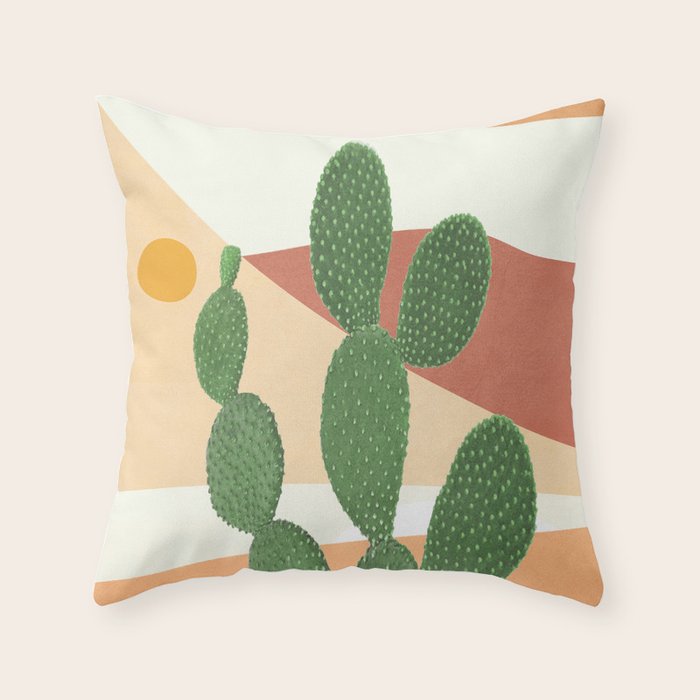 Abstract Cactus II Throw Pillow Gallery Image 6
