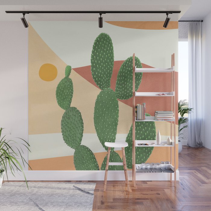 Abstract Cactus II Wall Mural Gallery Image 1