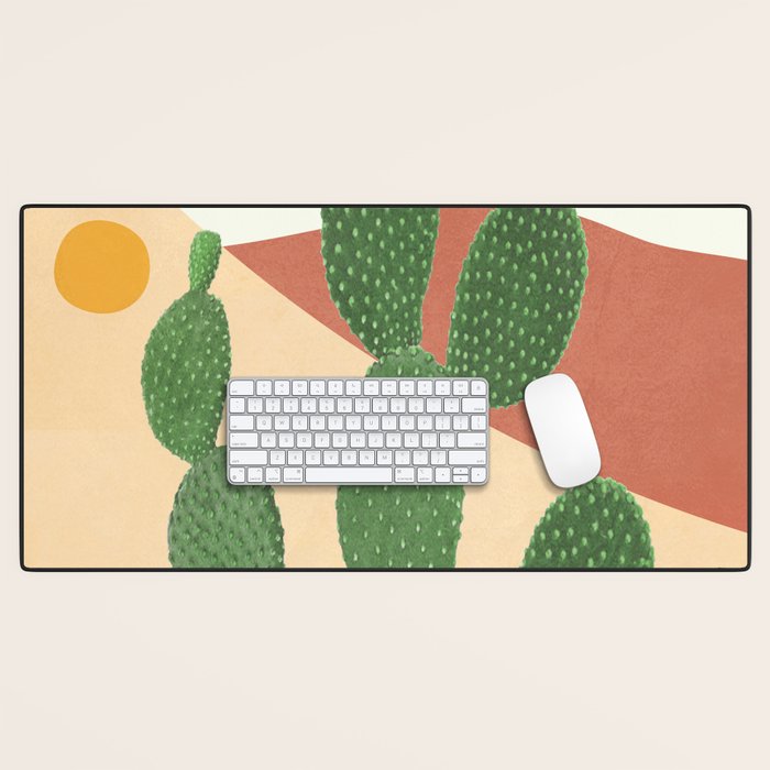 Abstract Cactus II Desk Mat Gallery Image 1