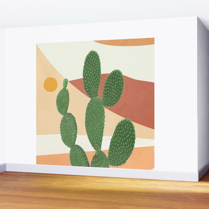 Abstract Cactus II Wall Mural Gallery Image 2