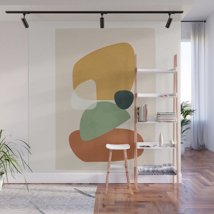 Colorful Abstract Shapes 5 Wall Mural Gallery Image 1