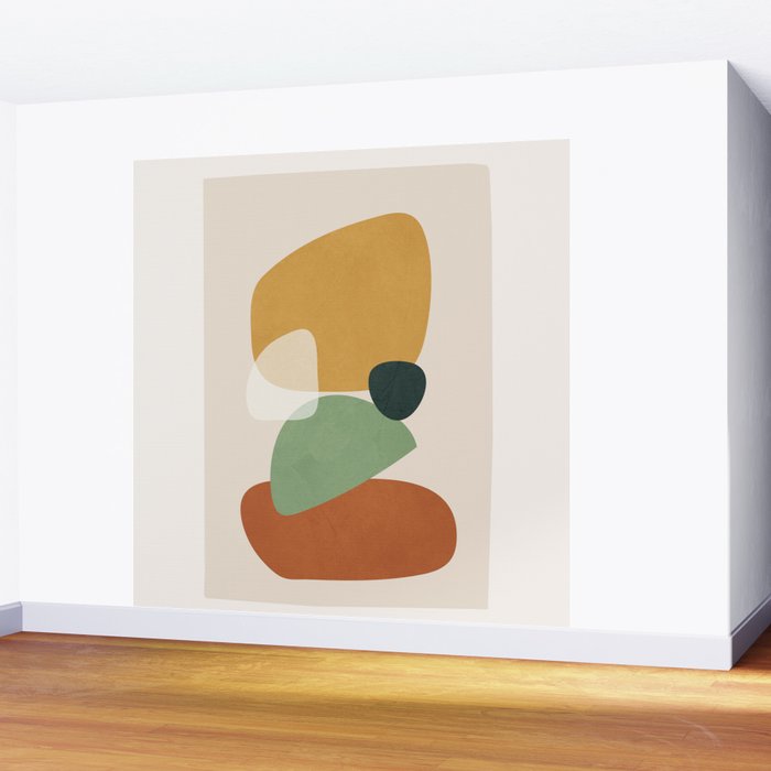 Colorful Abstract Shapes 5 Wall Mural Gallery Image 2