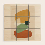 Colorful Abstract Shapes 5 Wood Wall Art Gallery Image 1