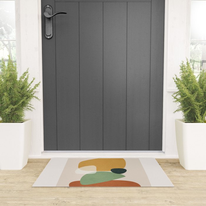 Colorful Abstract Shapes 5 Welcome Mat Gallery Image 3