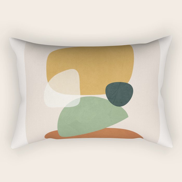 Colorful Abstract Shapes 5 Rectangular Pillow Gallery Image 2
