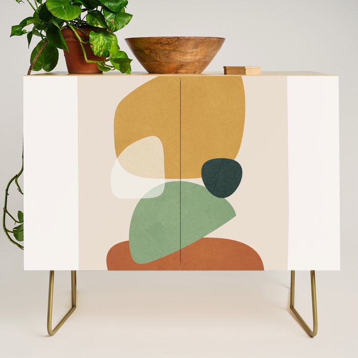 Colorful Abstract Shapes 5 Credenza Gallery Image 1