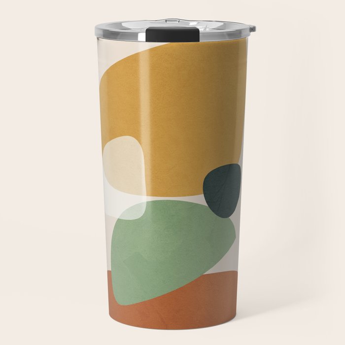 Colorful Abstract Shapes 5 Travel Mug Gallery Image 1