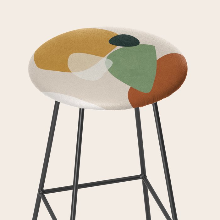 Colorful Abstract Shapes 5 Stool Gallery Image 2