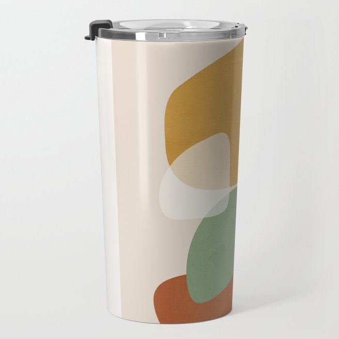 Colorful Abstract Shapes 5 Travel Mug Gallery Image 3