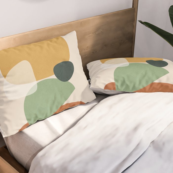 Colorful Abstract Shapes 5 Pillow Sham Gallery Image 2