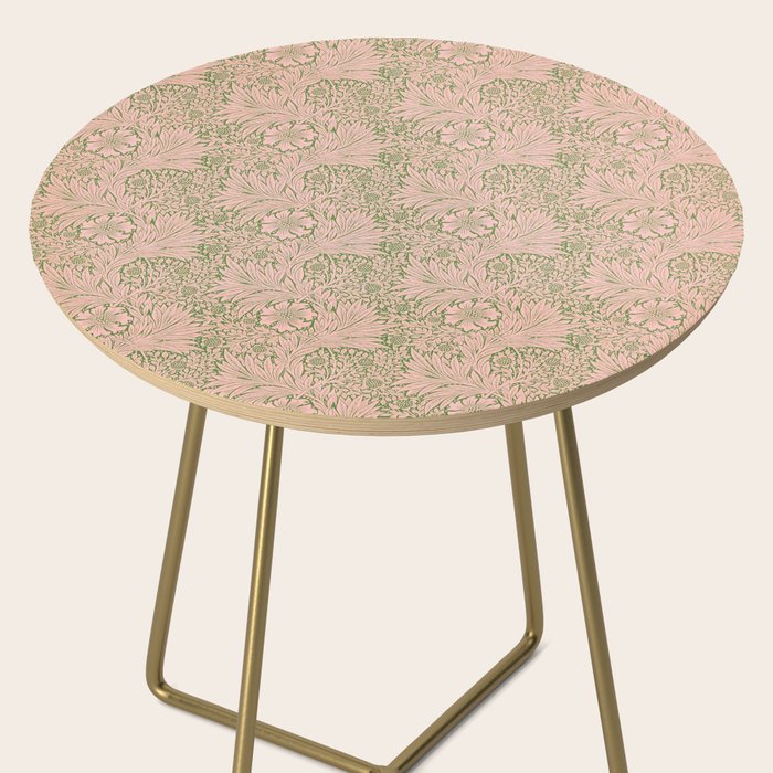 William Morris Marigold Olive Pink Side Table Gallery Image 2