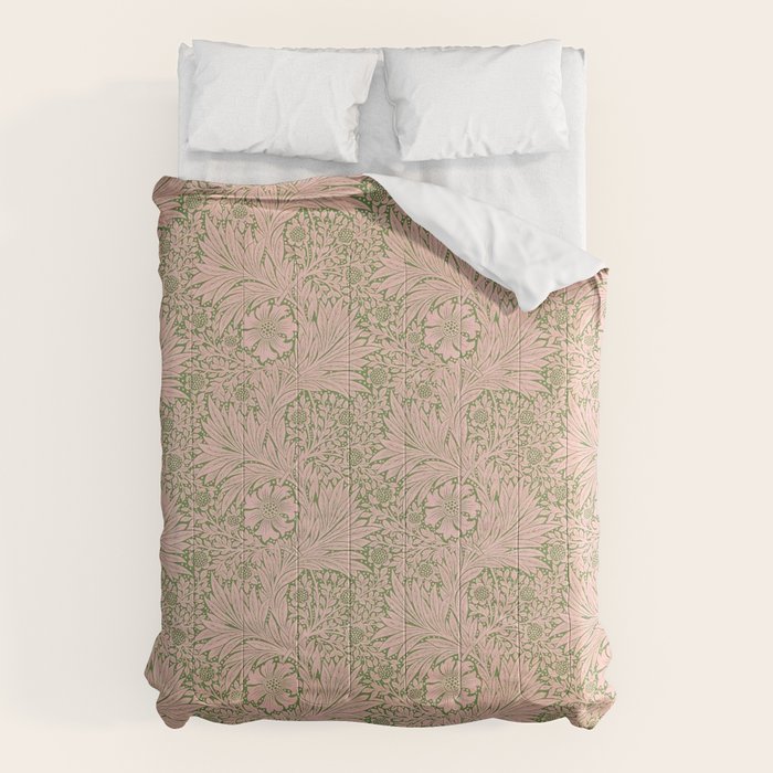 William Morris Marigold Olive Pink Comforter Gallery Image 6