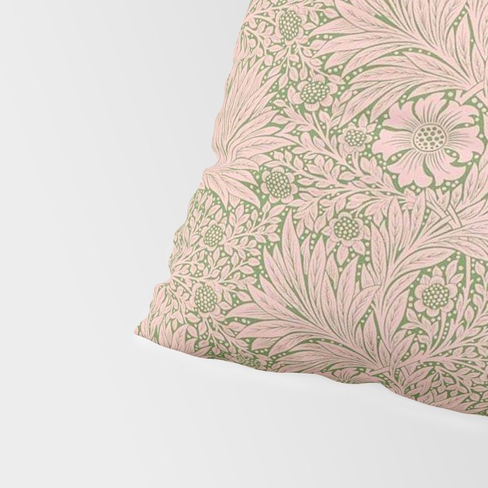 William Morris Marigold Olive Pink Pillow Sham Gallery Image 4