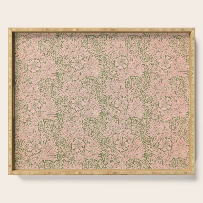 William Morris Marigold Olive Pink Serving Tray Gallery Image 1