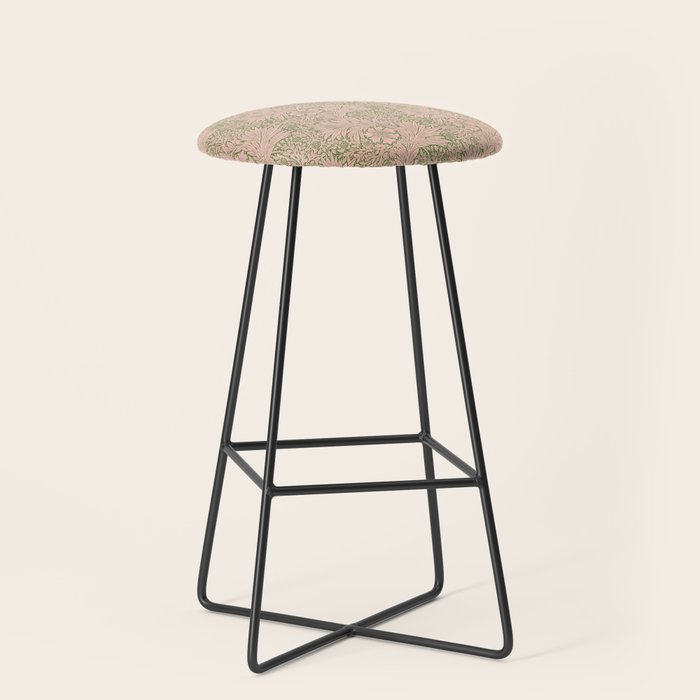 William Morris Marigold Olive Pink Stool Gallery Image 1