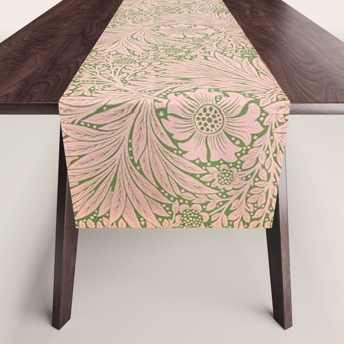 William Morris Marigold Olive Pink Table Runner Gallery Image 1