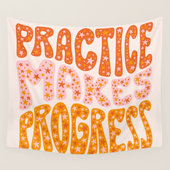 Practice Makes Progress Wall Tapestry Gallery Image 1