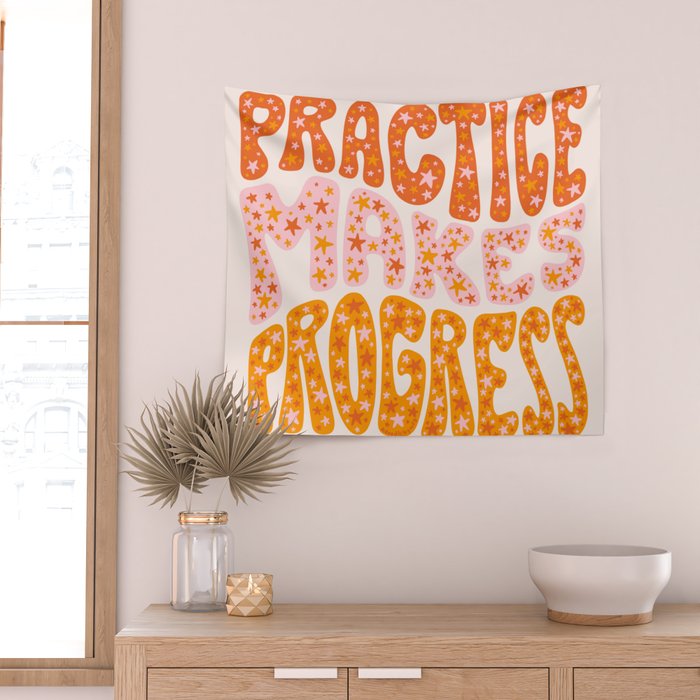 Practice Makes Progress Wall Tapestry Gallery Image 2