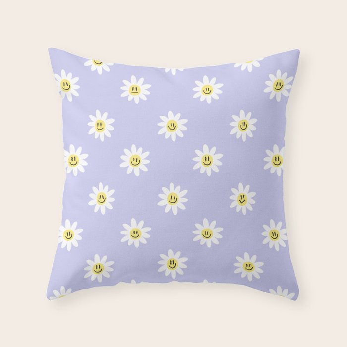 Trippy Daisy Throw Pillow Gallery Image 1
