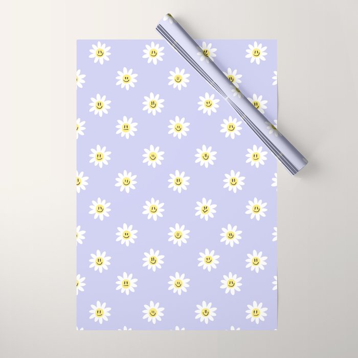 Trippy Daisy Wrapping Paper Gallery Image 1