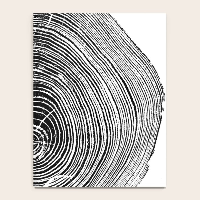 Loblolly Pine - Tree ring ink woodblock print Notebook Gallery Image 4