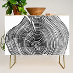 Loblolly Pine - Tree ring ink woodblock print Credenza Gallery Image 1
