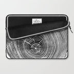 Loblolly Pine - Tree ring ink woodblock print Laptop Sleeve Gallery Image 2
