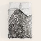 Loblolly Pine - Tree ring ink woodblock print Comforter Gallery Image 6