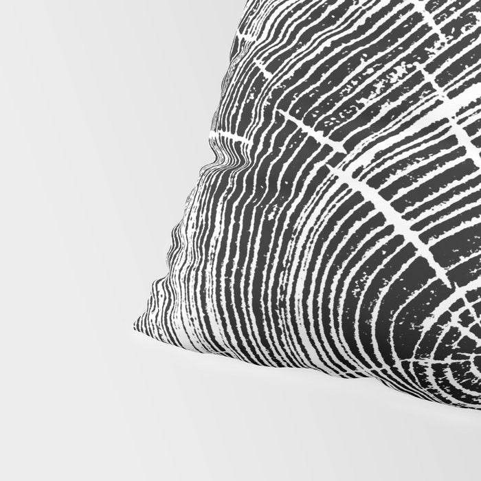 Loblolly Pine - Tree ring ink woodblock print Pillow Sham Gallery Image 4