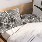 Loblolly Pine - Tree ring ink woodblock print Pillow Sham Gallery Image 2
